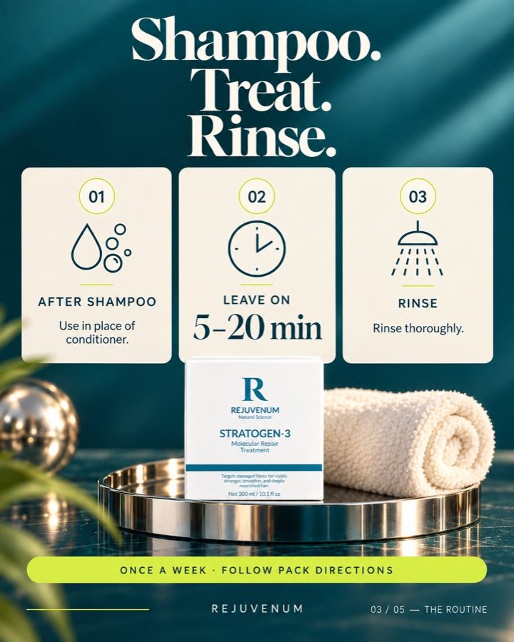 Shampoo. Treat. Rinse.